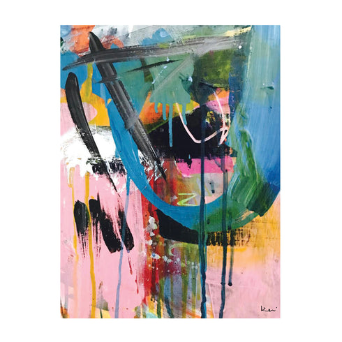 First Draft colorful art print by Kerri Rosenthal - Unique artwork for living room wall decor