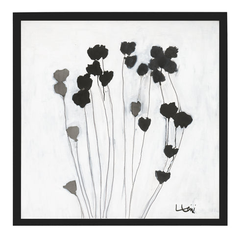 Flower Farm Road black white art print by Kerri Rosenthal - Unique artwork for living room wall decor