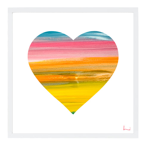Follow Your Rainbow Inside Out Art Print - Cute designer art prints by Kerri Rosenthal for living room wall decor