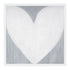 Forever Heart Drippy Heart grey white art print by Kerri Rosenthal - Unique artwork for living room wall decor