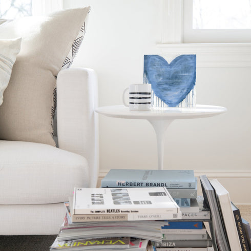 Purple Forget Me Not Drippy Heart Block of Love by Kerri Rosenthal