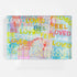 Feel Loved Horizontal colorful multi art print by Kerri Rosenthal - Unique artwork for living room decor