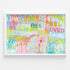 Feel Loved Horizontal colorful multi art print by Kerri Rosenthal - Unique artwork for living room decor