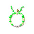 love bead and thread macrame bracelet lime green & white - cute bracelets