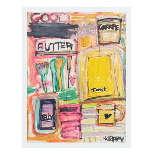 Good Butter colorful art print by Kerri Rosenthal - Unique artwork for living room wall decor