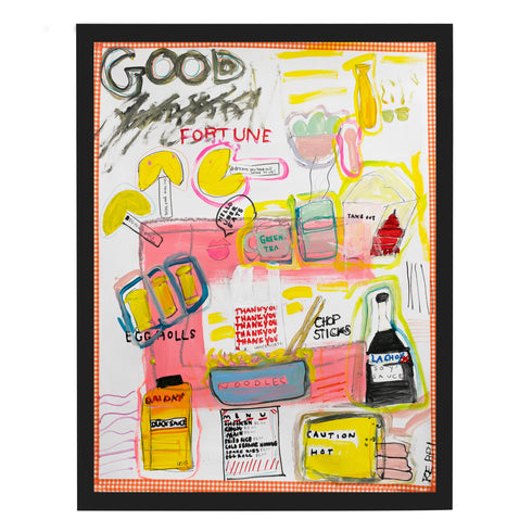 Good Fortune colorful art print by Kerri Rosenthal - Unique Artwork for living room wall decor