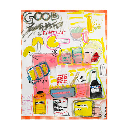 Good Fortune colorful art print by Kerri Rosenthal - Unique Artwork for living room wall decor