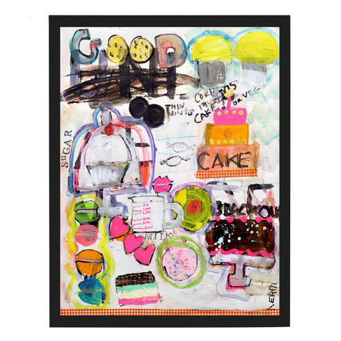 Good Sugar colorful art print by Kerri Rosenthal - Unique artwork for living room wall decor