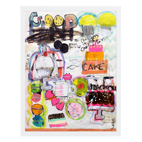 Good Sugar colorful art print by Kerri Rosenthal - Unique artwork for living room wall decor