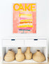 Great Cake colorful art print by Kerri Rosenthal - Unique artwork for bakery, kitchen, dining room and restaurant wall decor