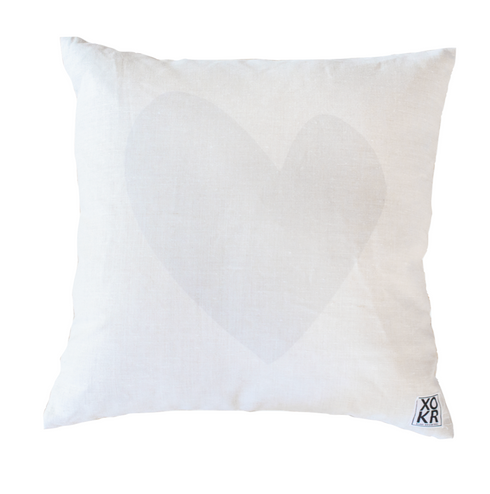 Grey Imperfect Heart Dove cute decorative throw pillow - Kerri Rosenthal for living room wall decor