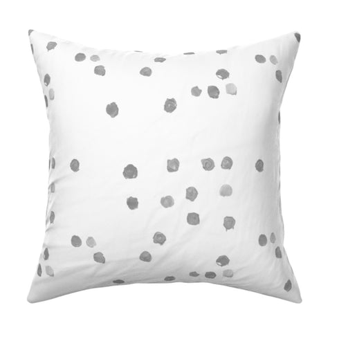 Grey dove Dominoes cute decorative square throw pillow by Kerri Rosenthal