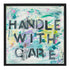 Handle With Care colorful art print by Kerri Rosenthal - Wall word art framed unique artwork for living room wall decor
