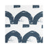 Happy Land Indigo blue cotton and oyster linen fabric - Kerri Rosenthal