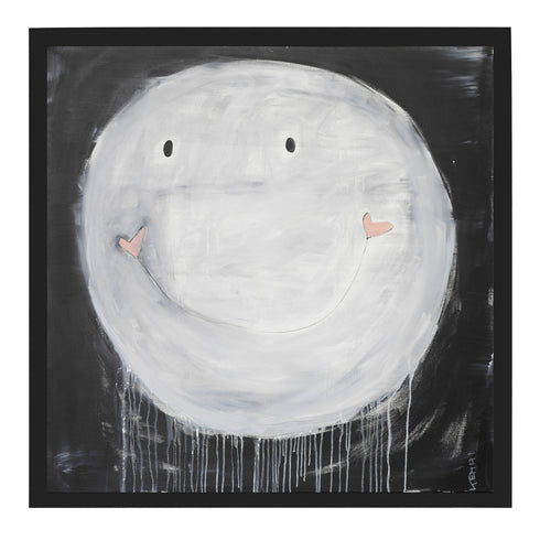 Happy Mess black white art print by Kerri Rosenthal - Unique artwork for living room wall decor