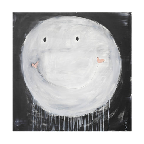 Happy Mess black white art print by Kerri Rosenthal - Unique artwork for living room wall decor