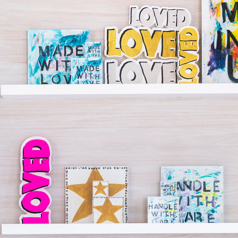 Handle With Care Block of Love