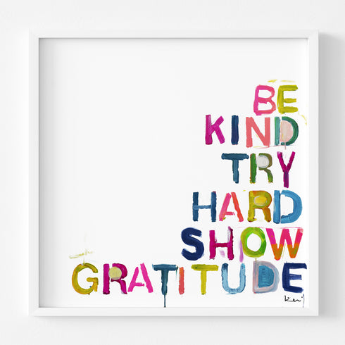 House Rules colorful word art print by Kerri Rosenthal - Unique artwork for living room wall decor