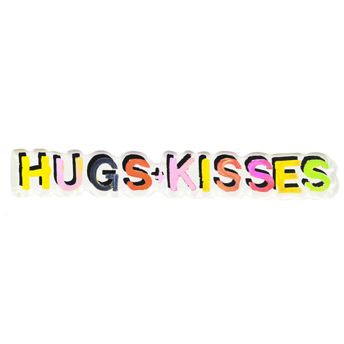 Hugs And Kisses Rock Of Love Multi by Kerri Rosenthal. Home decor art for a coffee table, night stand or book shelf.