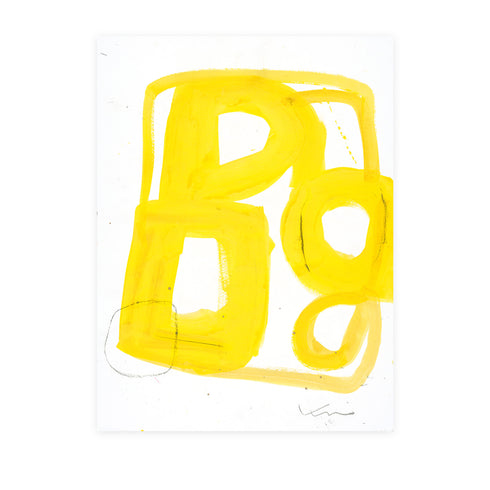 Ibiza Yellow White Art Print Artwork by Kerri Rosenthal Ibiza Yellow White yellow white art print by Kerri Rosenthal - Unique artwork for living room wall decor