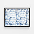 I Love You So Horizontal indigo blue word art print by Kerri Rosenthal - Unique artwork for living room wall decor