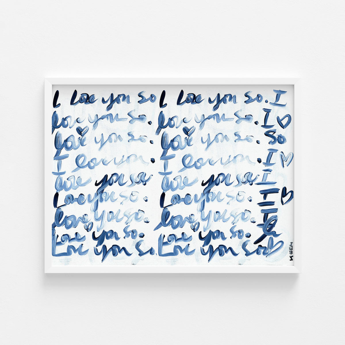 I Love You So Horizontal Art Print Wall Word Artwork – KERRI ROSENTHAL