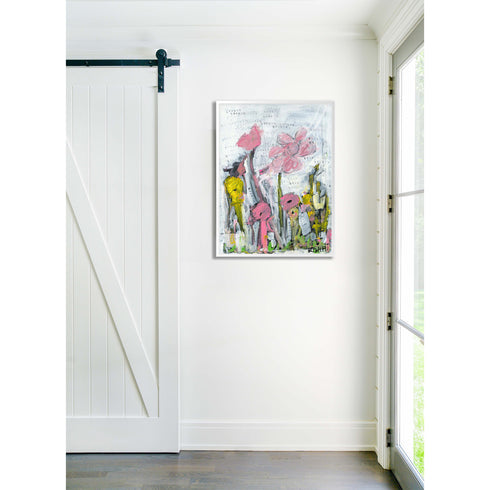 Imagine Flowers Art Print Artwork by Kerri Rosenthal for living room wall decor