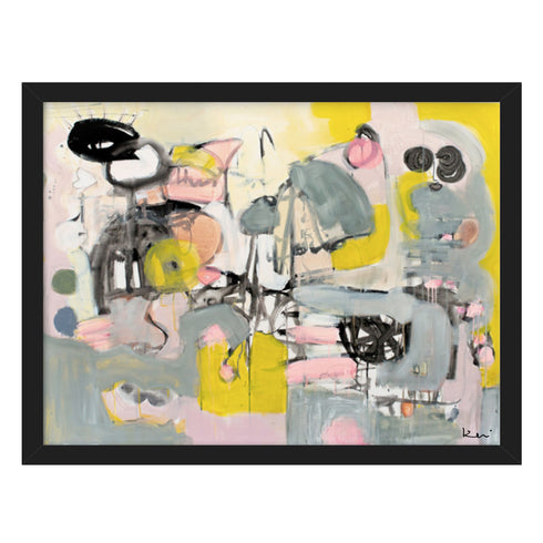 Colorful Inside My Mind Art Print Artwork by Kerri Rosenthal by living room wall decor