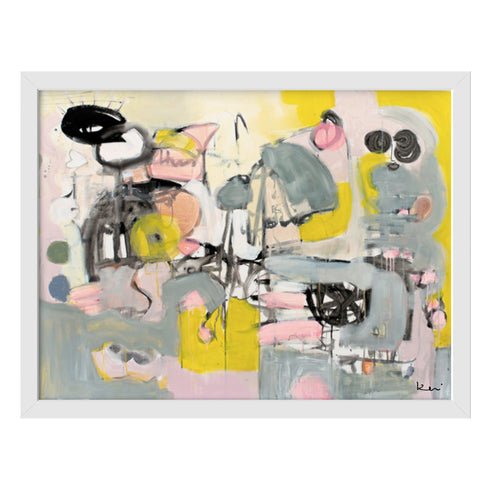 Colorful Inside My Mind Art Print Artwork by Kerri Rosenthal by living room wall decor