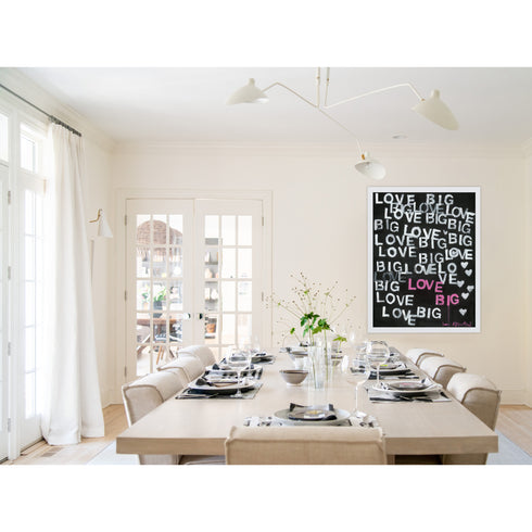 It Must Be Big Love Word Art Print Artwork by Kerri Rosenthal for living room wall decor