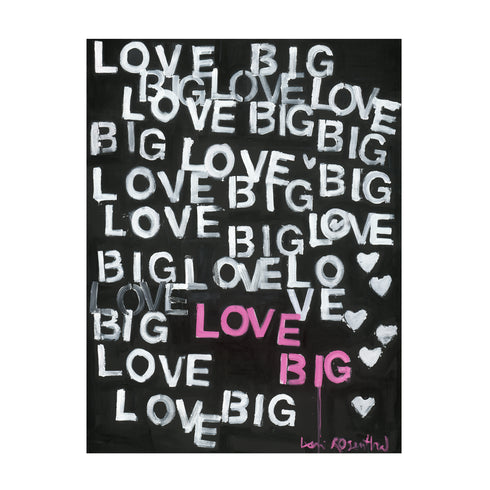 It Must Be Big Love Word Art Print Artwork by Kerri Rosenthal for living room wall decor