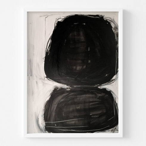 I Love You A Latte black white art print by Kerri Rosenthal - Unique artwork for living room wall decor