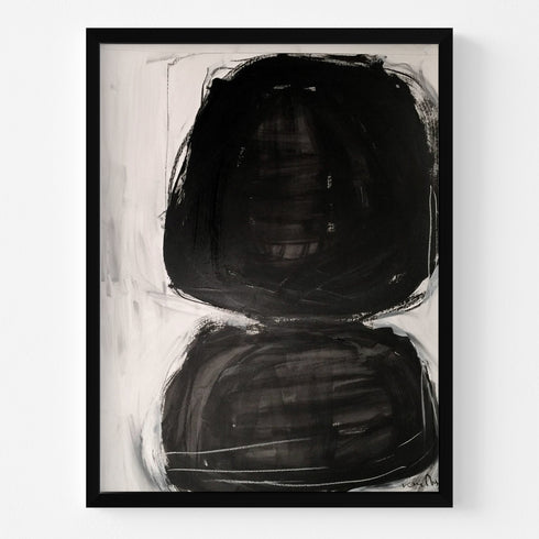 I Love You A Latte black white art print by Kerri Rosenthal - Unique artwork for living room wall decor