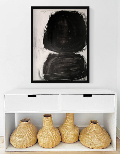 I Love You A Latte black white art print by Kerri Rosenthal - Unique artwork for living room wall decor