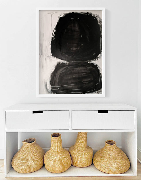 I Love You A Latte black white art print by Kerri Rosenthal - Unique artwork for living room wall decor