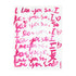 I Love You So pop pink word art print by Kerri Rosenthal - Unique artwork for living room wall decor