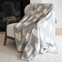 Grey and White Imperfect Heart soft cotton cashmere blend throw blanket - blankets by Kerri Rosenthal