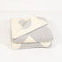 Grey and White Imperfect Heart soft cotton cashmere blend throw blanket - blankets by Kerri Rosenthal