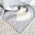 Grey and White Imperfect Heart soft cotton cashmere blend throw blanket - blankets by Kerri Rosenthal