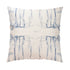 Indigo blue Me + You square decorative throw pillows by Kerri Rosenthal