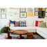 Indigo blue Paper Puzzle cute decorative square throw pillows on couch by Kerri Rosenthal