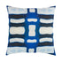 Indigo blue Paper Puzzle square decorative throw pillows by Kerri Rosenthal