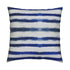 Indigo blue Ships Ahoy striped decorative square throw pillows by Kerri Rosenthal