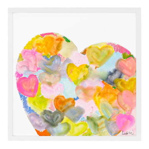 Colorful Jumbo Love Art Print Artwork by Kerri Rosenthal for living room wall decor