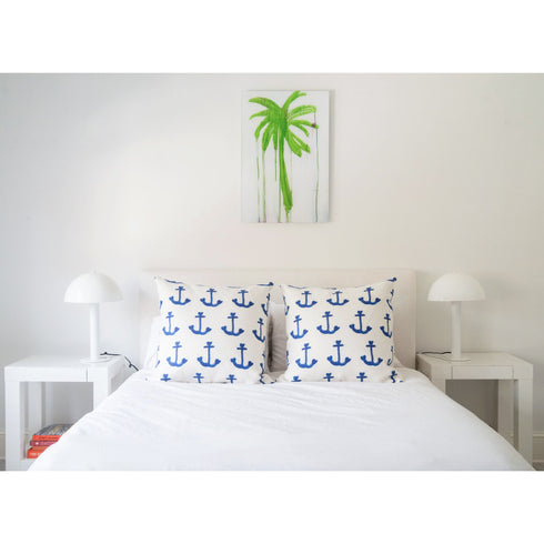 Green Jungle Palms Art Print Artwork by Kerri Rosenthal for living room wall decor