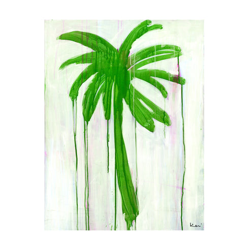 Green Jungle Palms Art Print Artwork by Kerri Rosenthal for living room wall decor