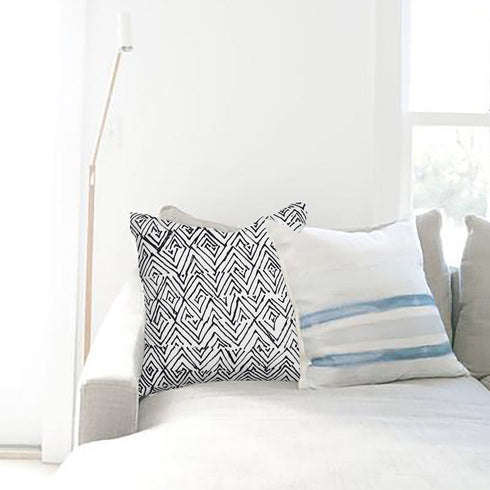 Black carbon Jayney cute decorative throw pillows by Kerri Rosenthal