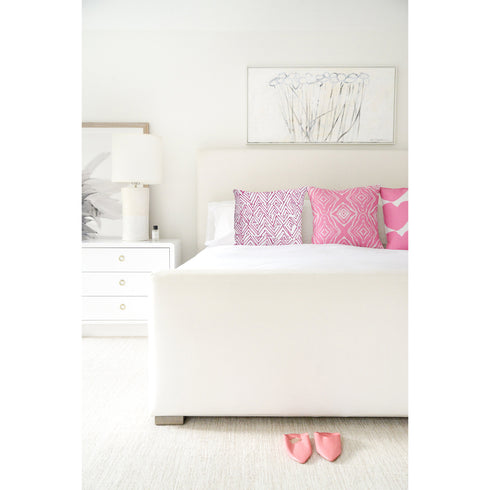 Pop pink Jayney cute decorative boho throw pillows by Kerri Rosenthal