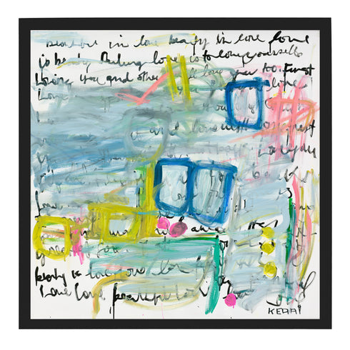 Colorful Kint Sugi Art Print Artwork by Kerri Rosenthal for living room wall decor