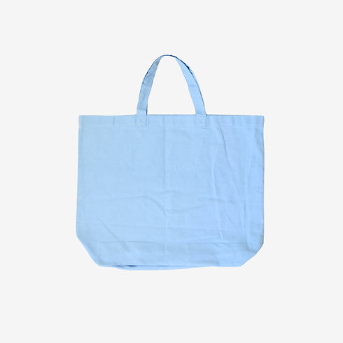 Light blue yellow drippy heart tote bag 100% cotton - Cute designer totes by Kerri Rosenthal